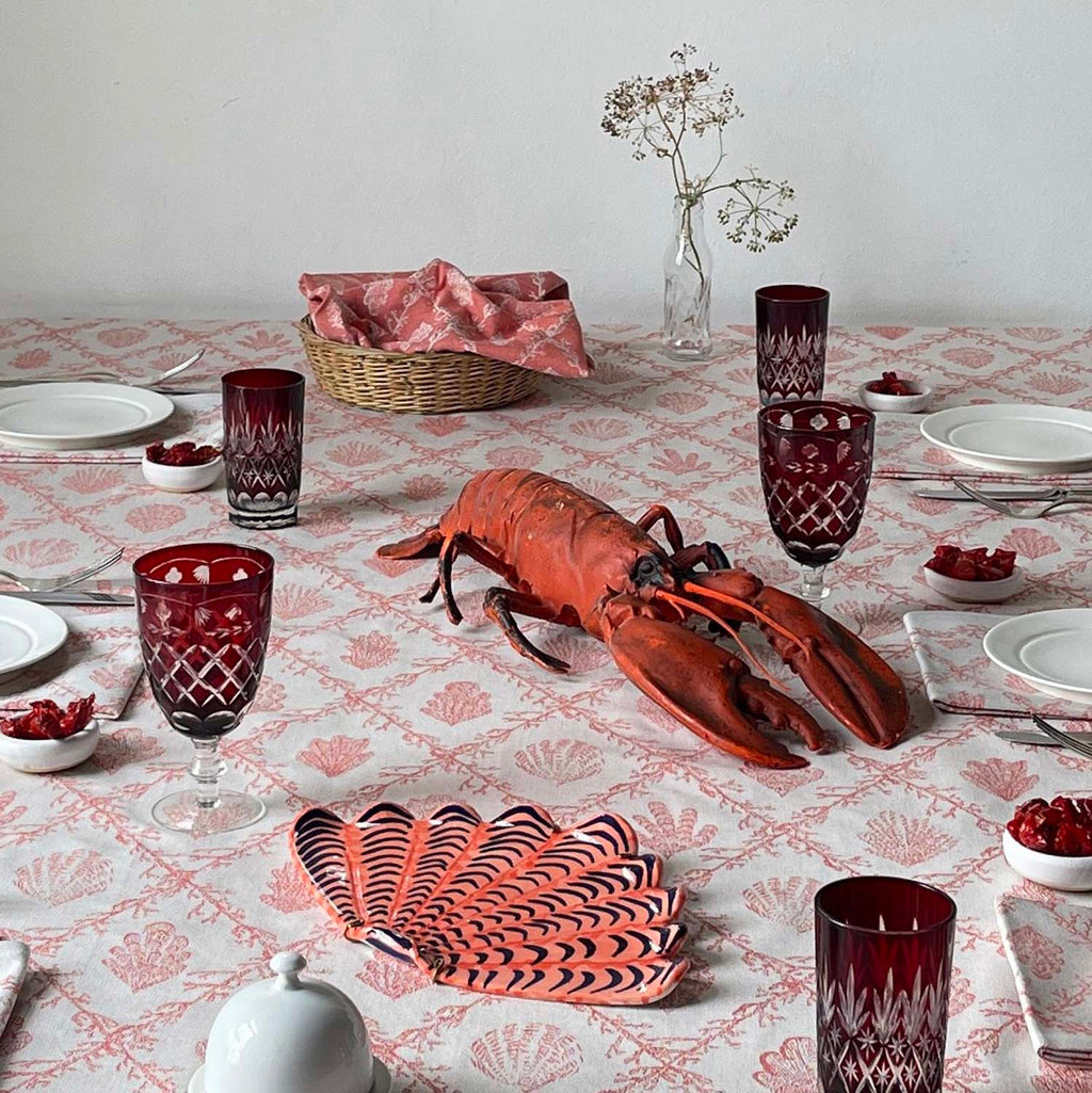 Red 8 Seater Heirloom table cloth