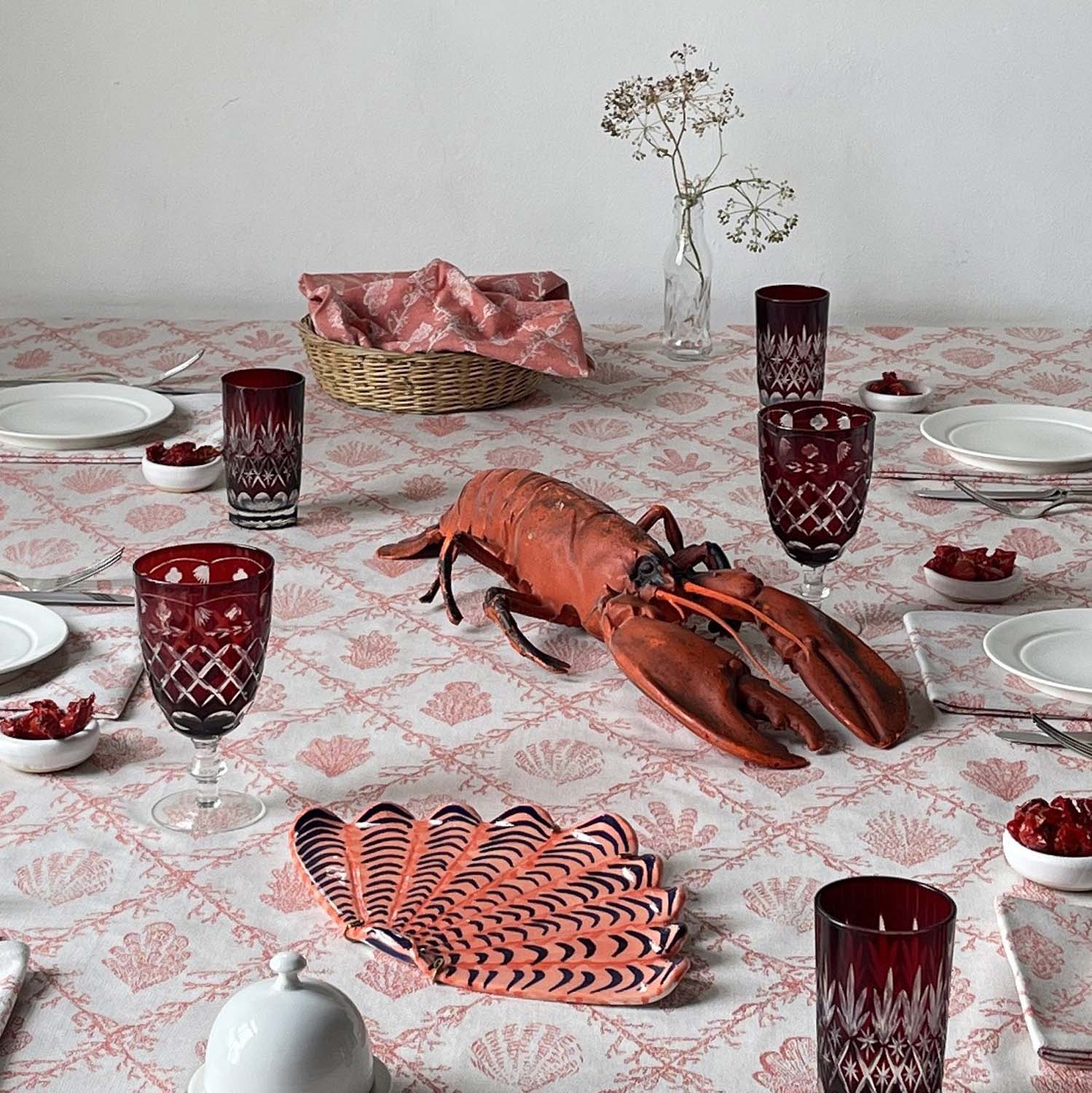 Red 8 Seater Heirloom table cloth