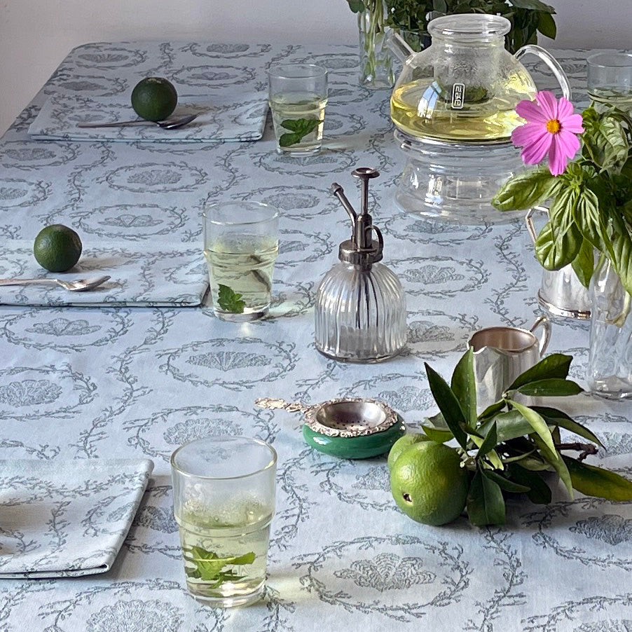Green 8 Seater Heirloom table cloth