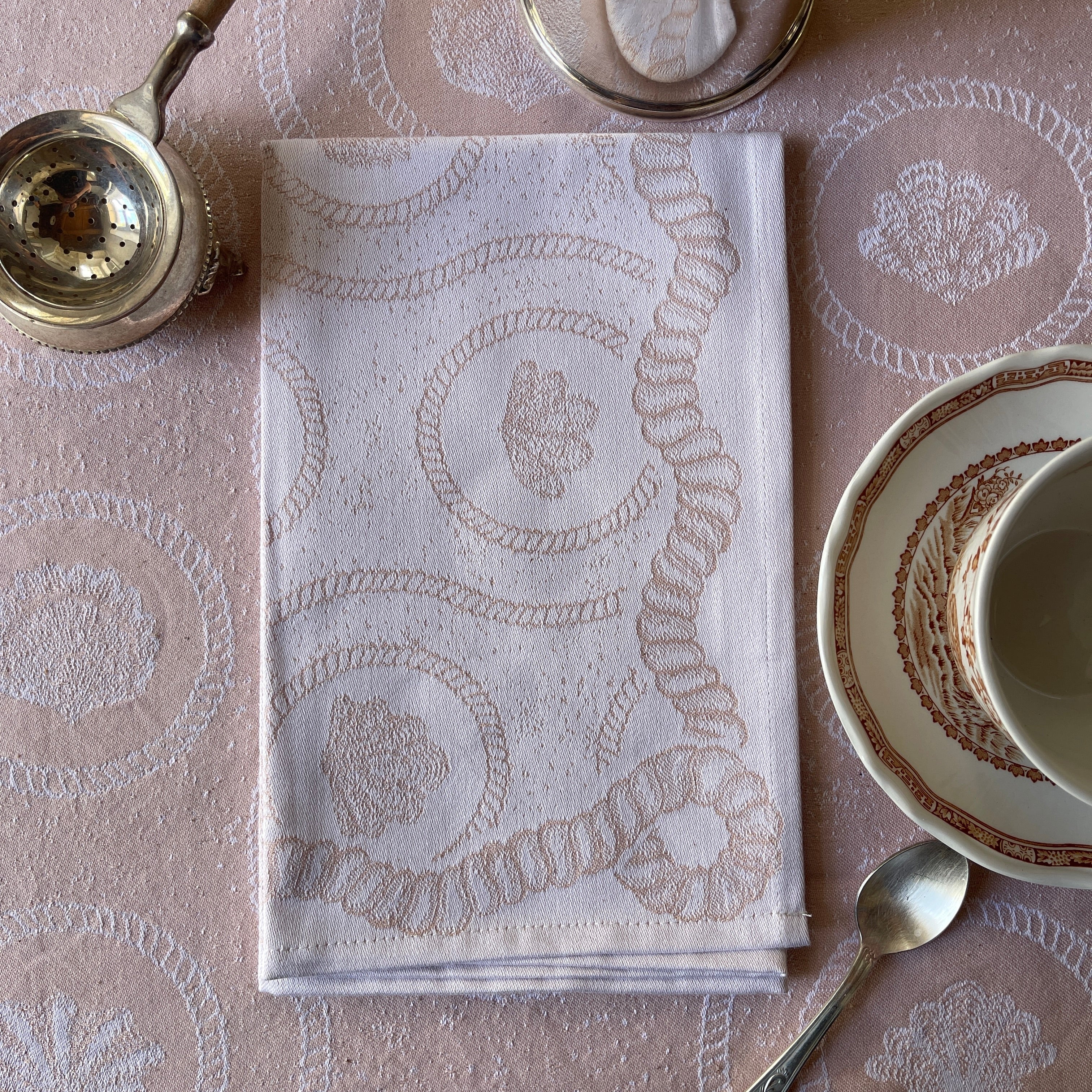 Dusty Pink Heirloom Napkin or Hand towels set of 4