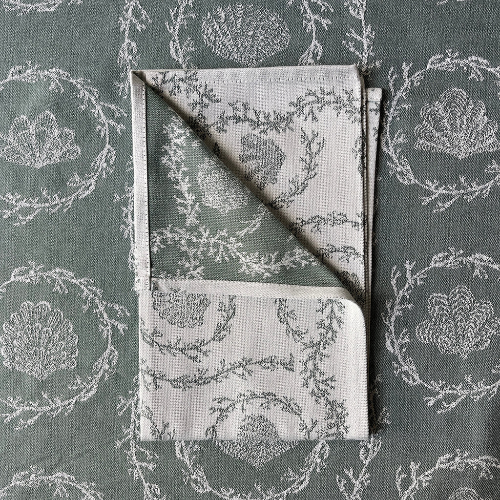 Green Heirloom Napkin or Hand towels set of 4