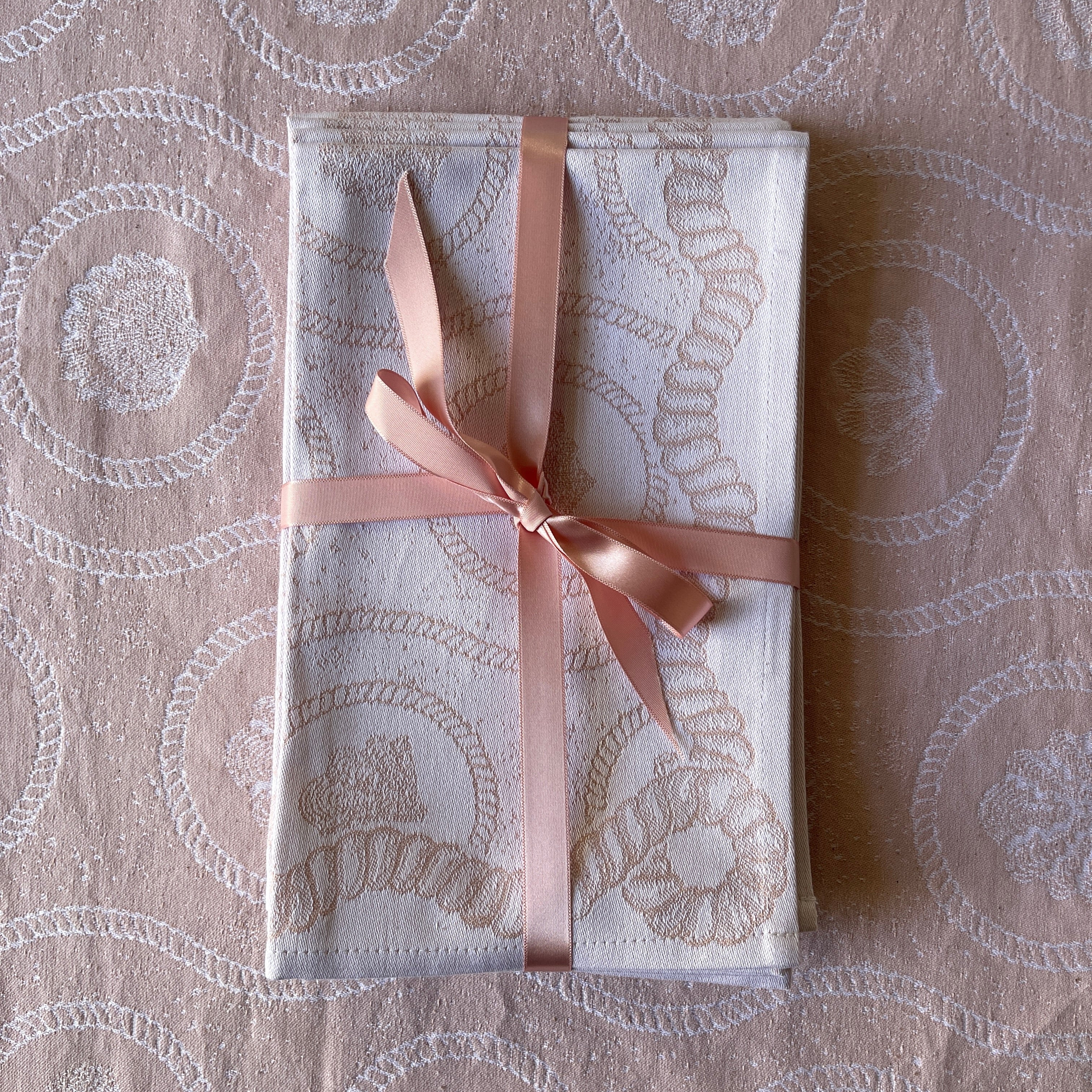 Dusty Pink Heirloom Napkin or Hand towels set of 4