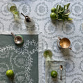 Green 8 Seater Heirloom table cloth