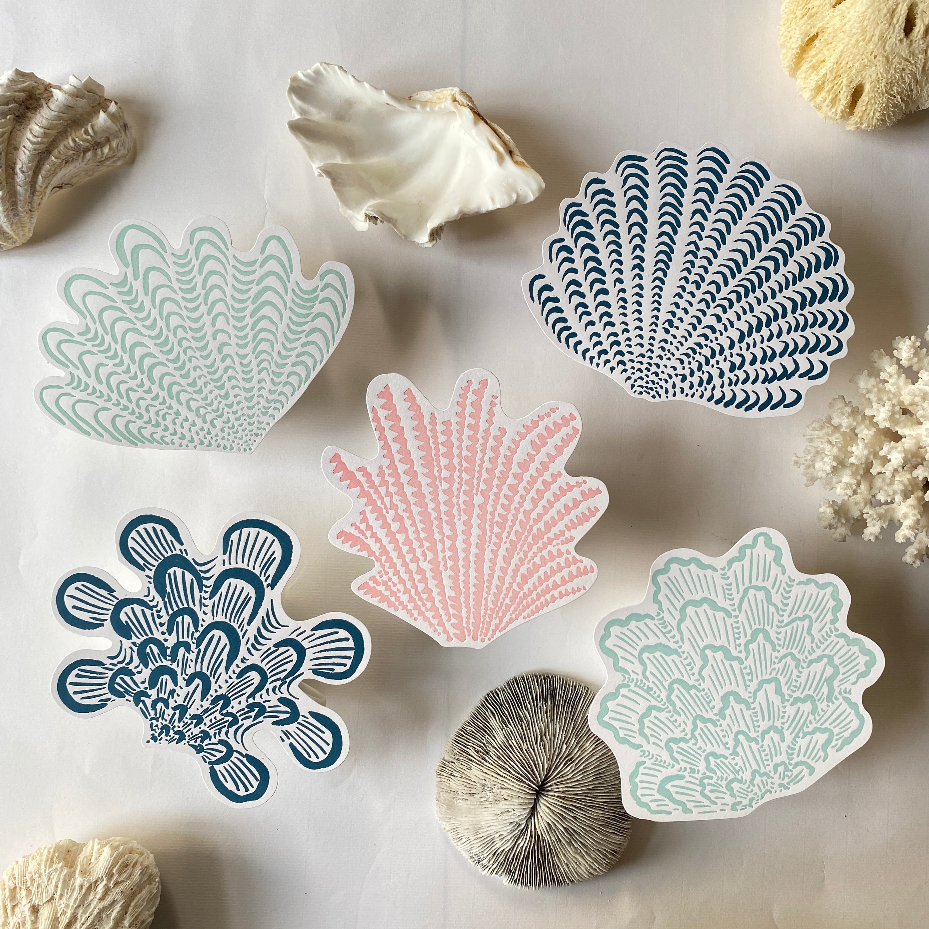 Aqua A5 Postcard set of 5