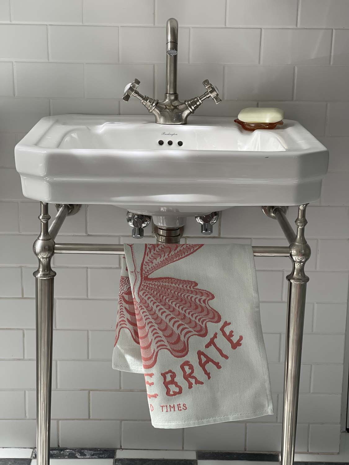 Light Coral Venus Jacquard Tea Towel