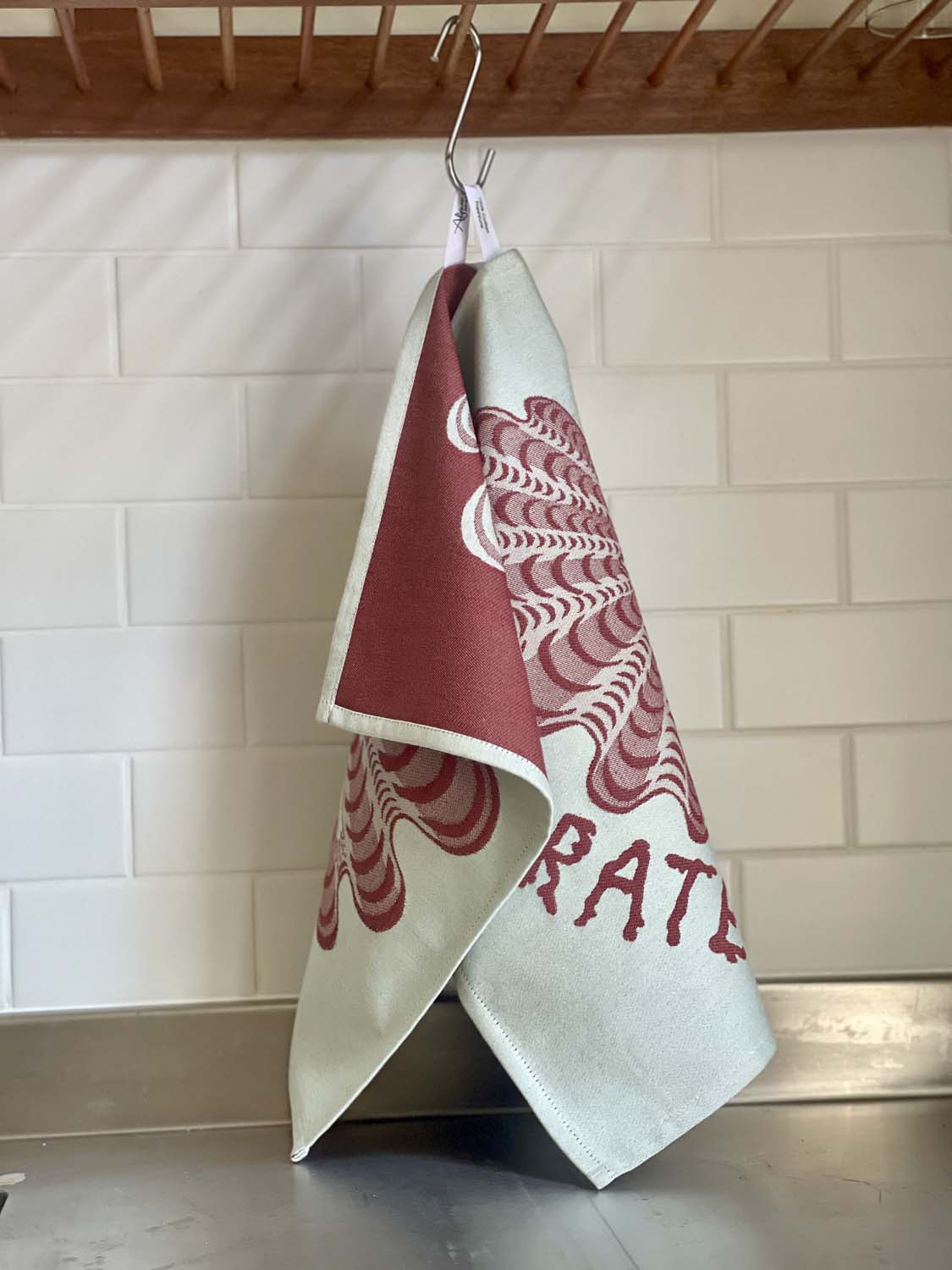 Burgundy (male) Venus Jacquard Tea Towel