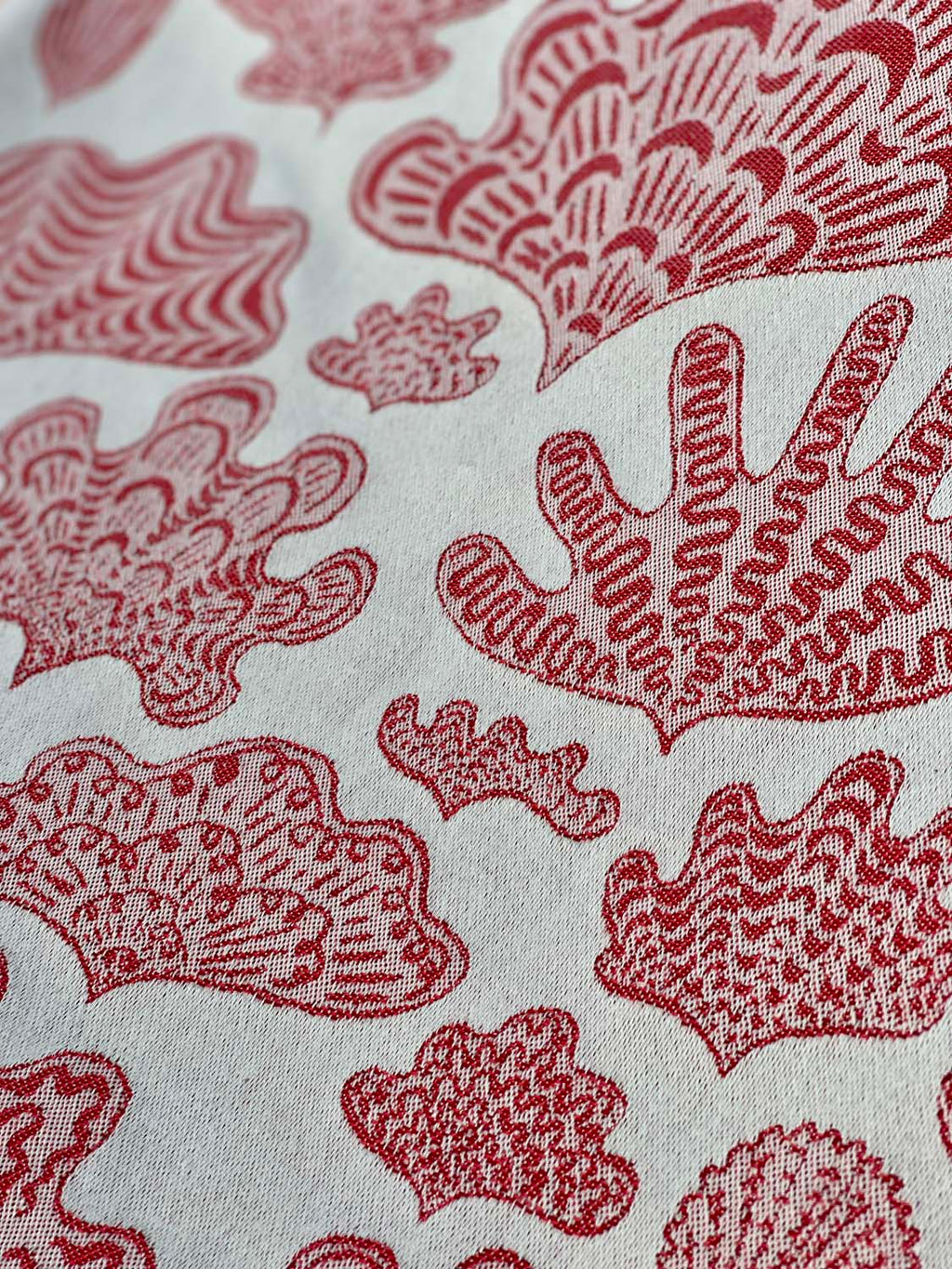 Red Shell Cabinet Jacquard Tea Towel