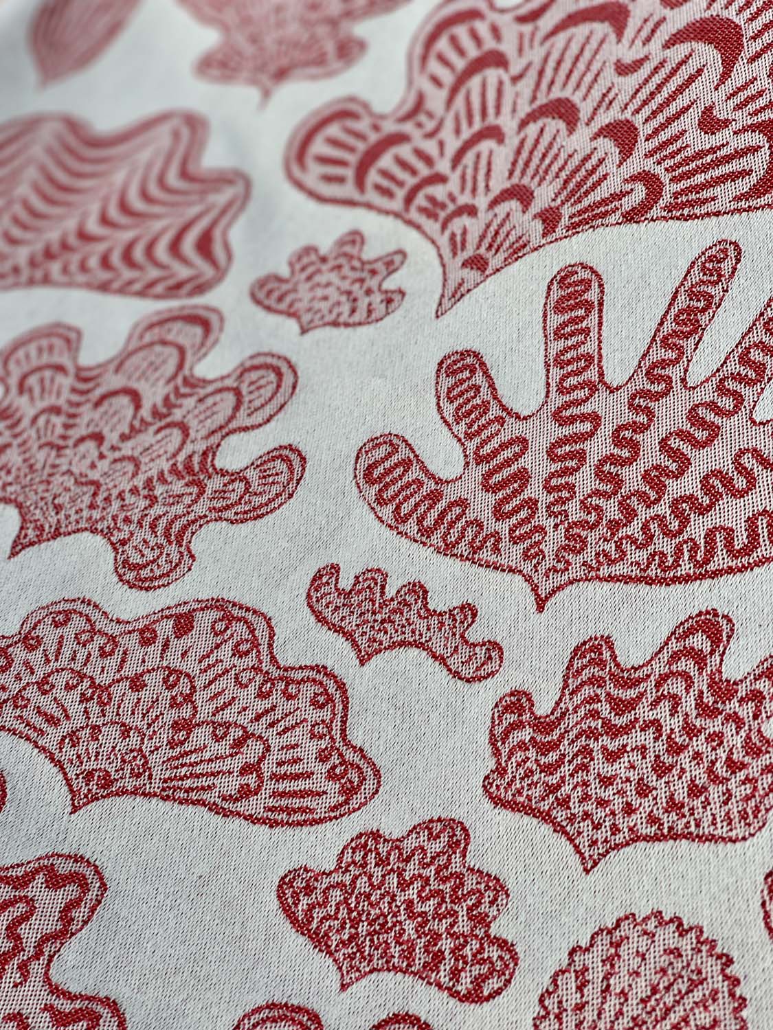Red Shell Cabinet Jacquard Tea Towel