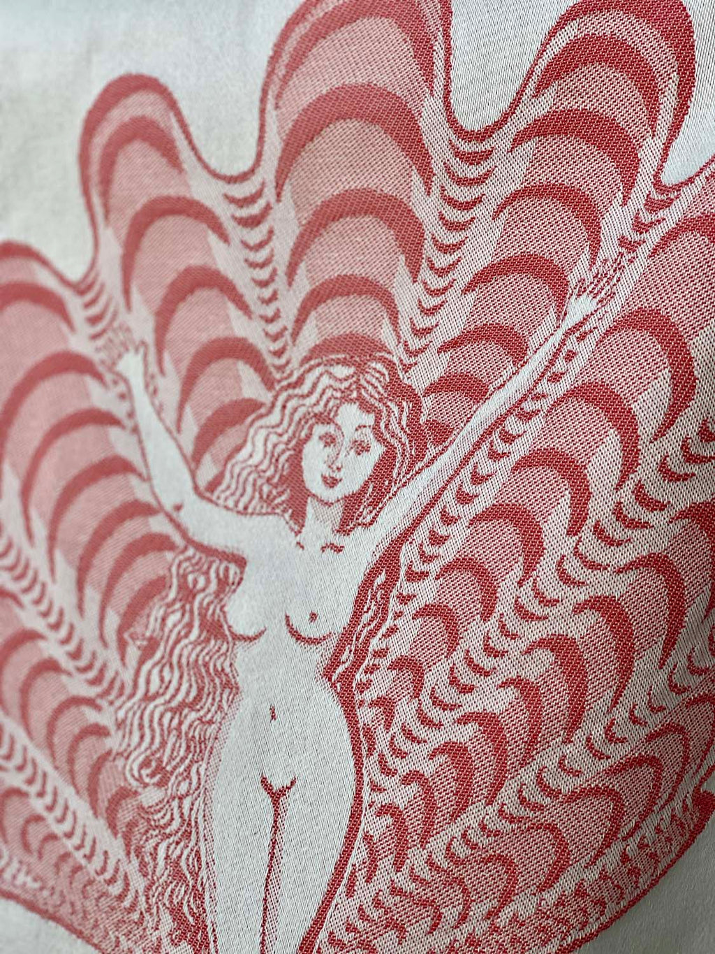 Light Coral Venus Jacquard Tea Towel