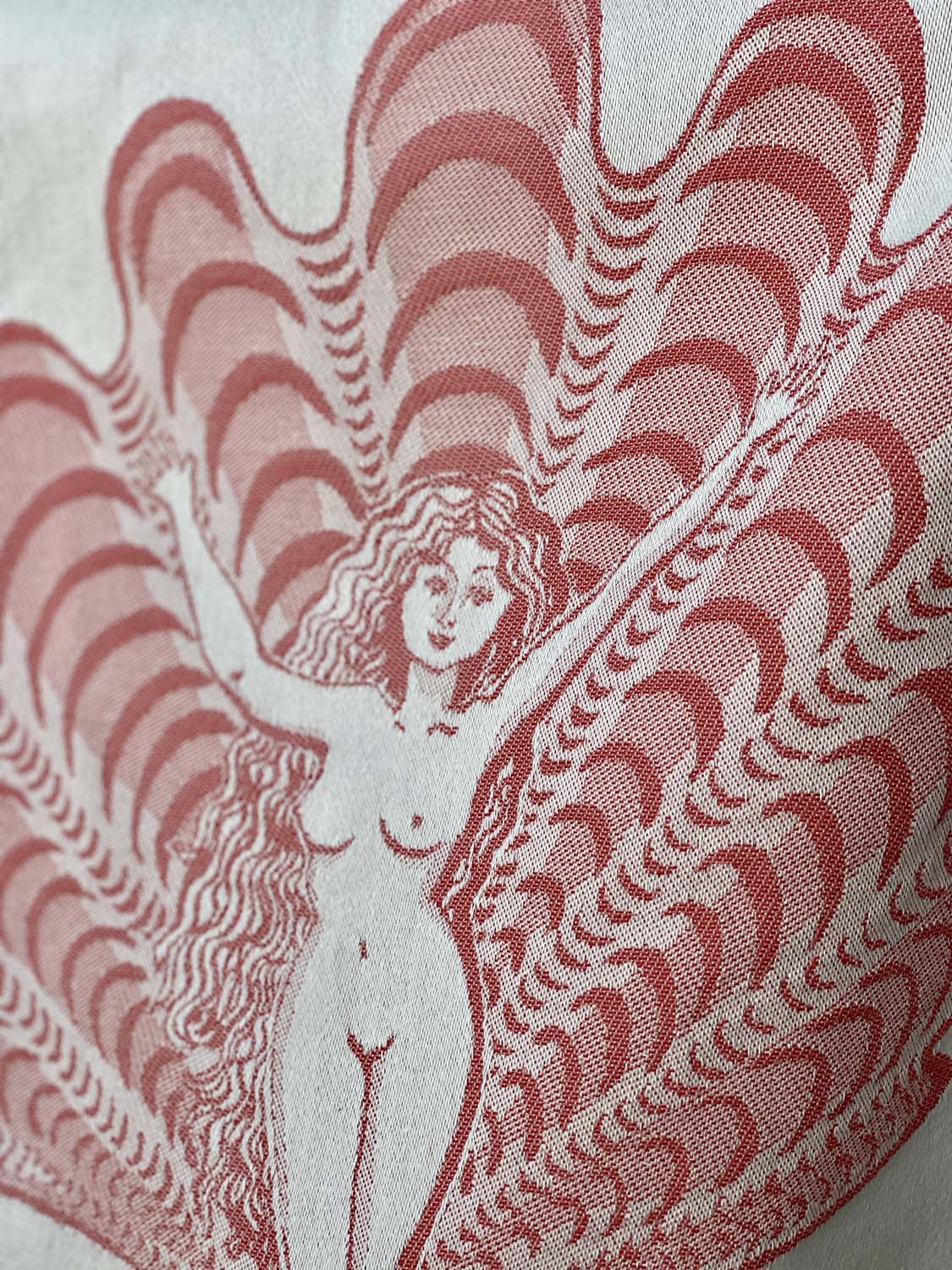 Light Coral Venus Jacquard Tea Towel