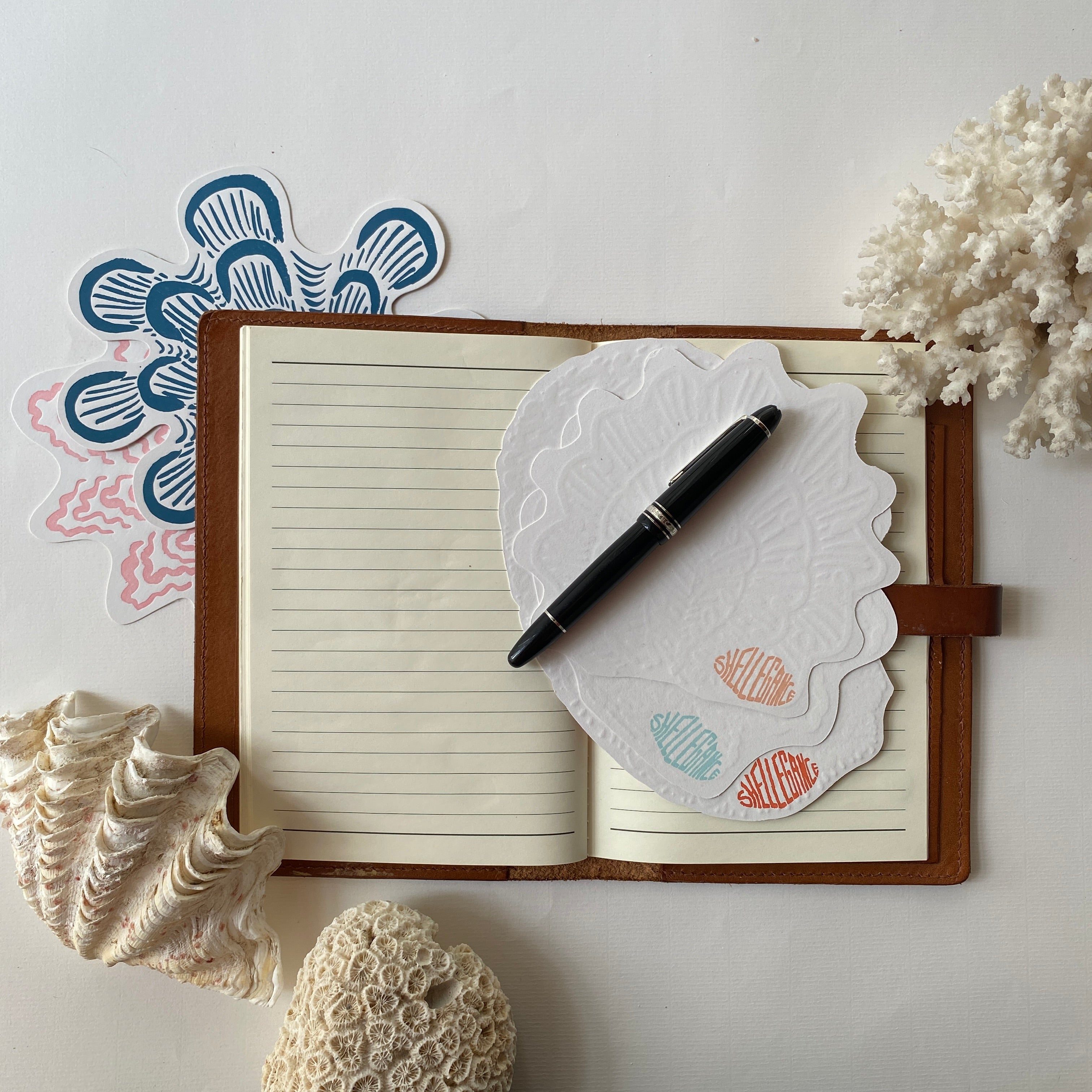 Coral A5 Postcard set of 5