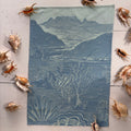 Blue Rockpool Jacquard Tea Towel