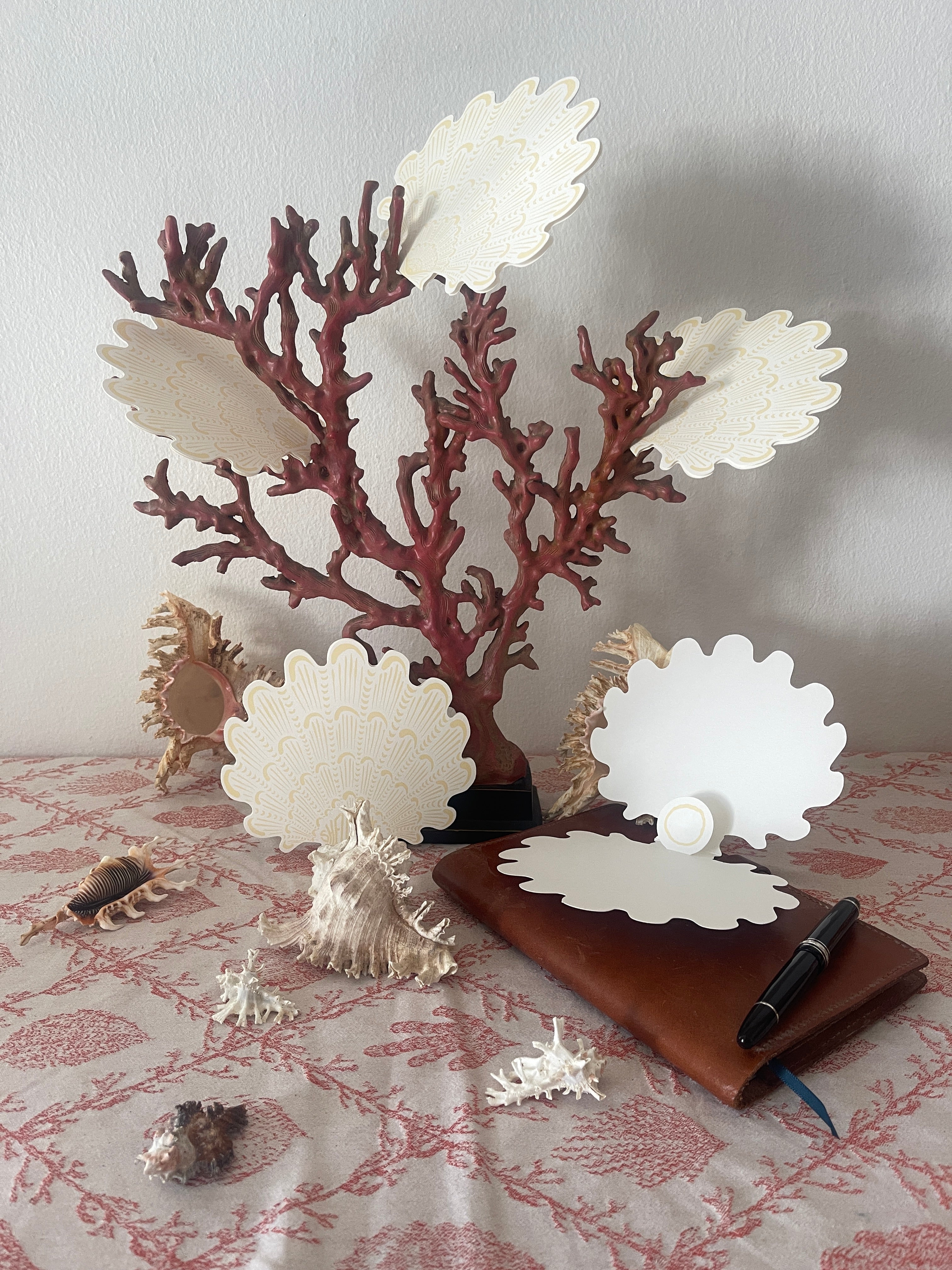 Pearl Clam Folding Card Pack of 3