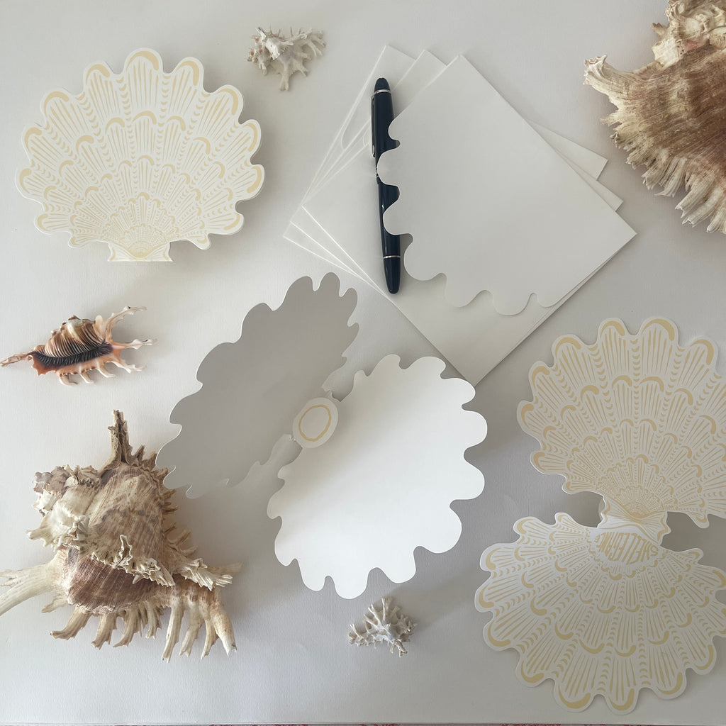 Pearl Clam Folding Card Pack of 3