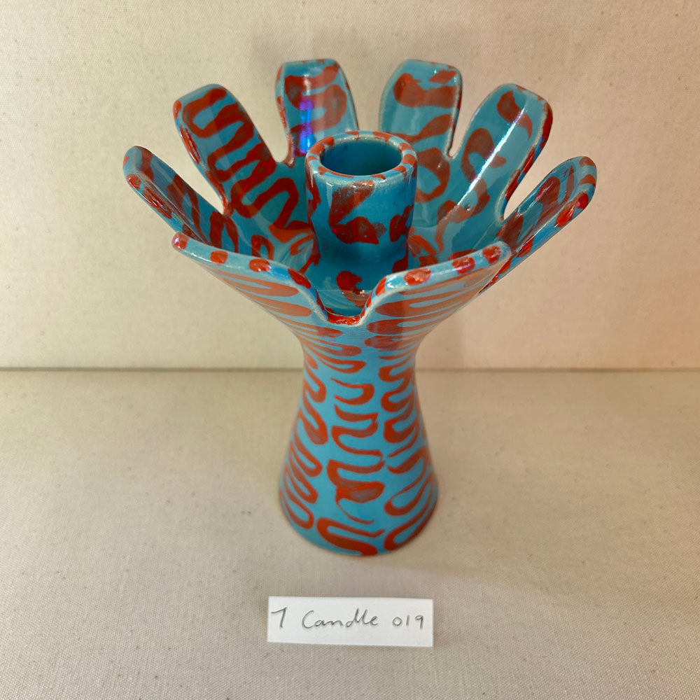 Tall sea anemone candle holder 019