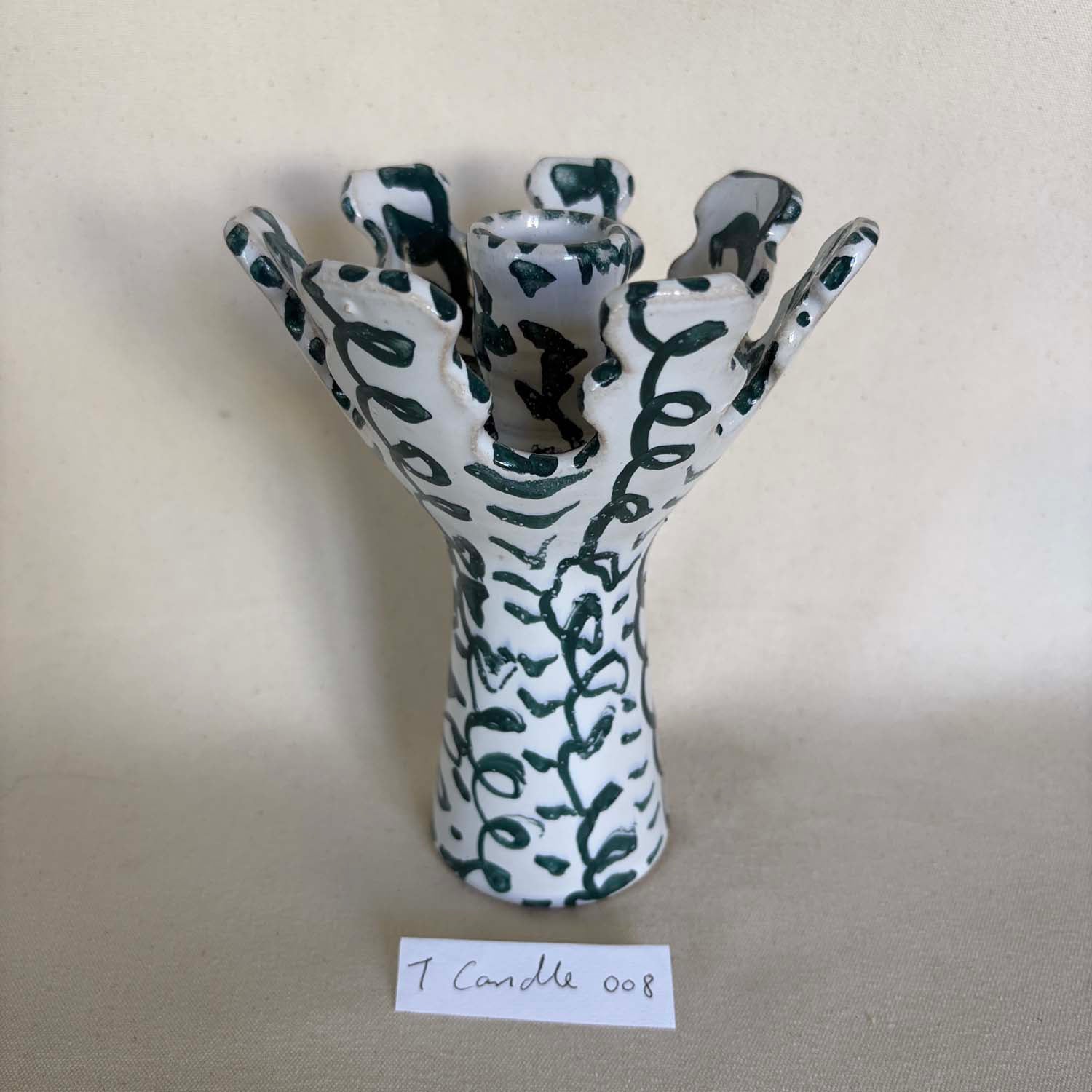 Tall sea anemone candle holder 008